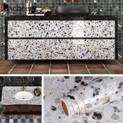 Kitchen Cabinet Waterproof Granite Stickers Bathroom Tile Marble Wall Sticker Self-adhesive Wallpaper Room Decor Contact Paper