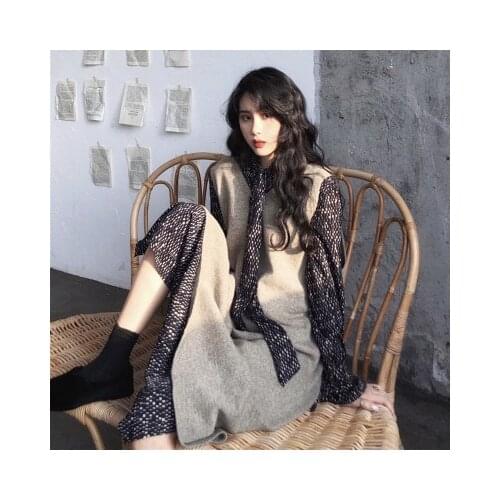 Womens dress in autumn 2020 is gentle, light and mature, and its a two-piece suit for commuters to wear super xiansen