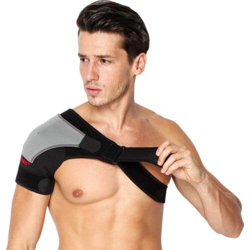 1Pcs Men Exercise Fitness Pauldron Spaulders Bandage Adjustable Sport Wear Shoulder Belt Strain Protective Gear Pad