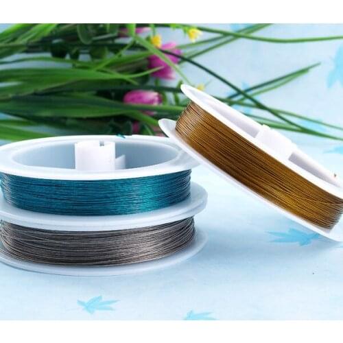 10Roll/Lot Steel Metal Wire Thread 0.38mm 3 colors Jewelry CHIC