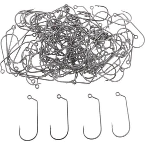 100pcs Jig Barbed Hook High Carbon Steel Fishhook Saltwater Fishing Tackle High Carbon Steel Fishing Hook