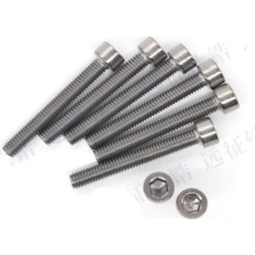 20pcs DIN912 Titanium screw Bolt m1.6 m2 m2.5 m3 m4 bolts Original Color Hexagon Socket TA2 Screws Ti Fastener