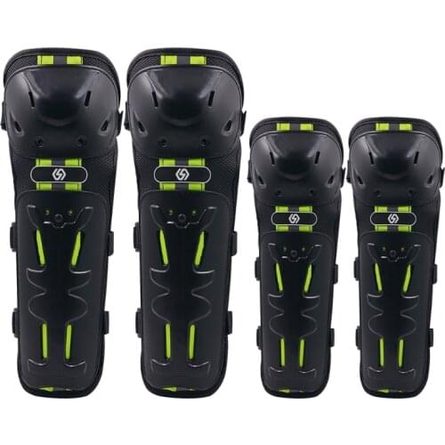 4PCS Motorcycle Knee Pads Elbow Leggings Motocross Cycling Night Reflective Safe