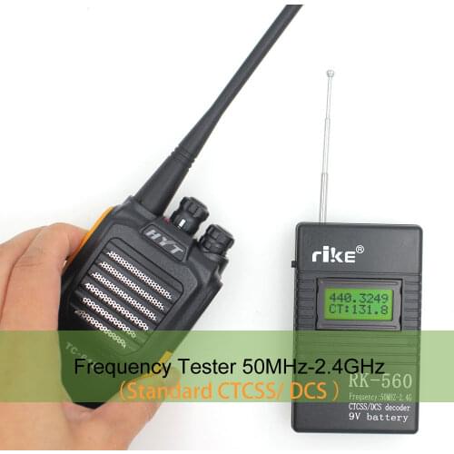 50MHz-2.4GHz Frequency Counter Portable Handheld RK560 DCS CTCSS Radio Tester RK-560 Frequency Meter