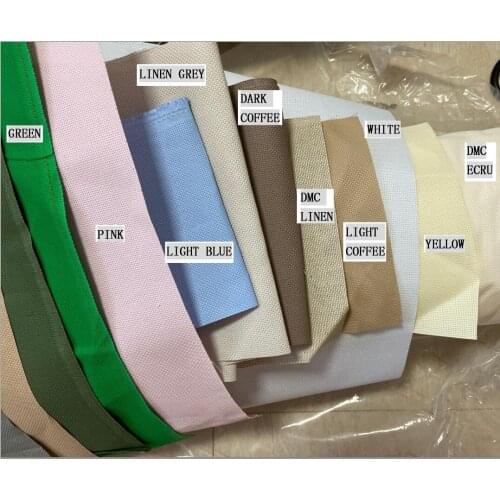 50x50cm 100x100cm 145x100cm Aida 14ct white cloth pink black flaxen green cross stitch fabric canvas