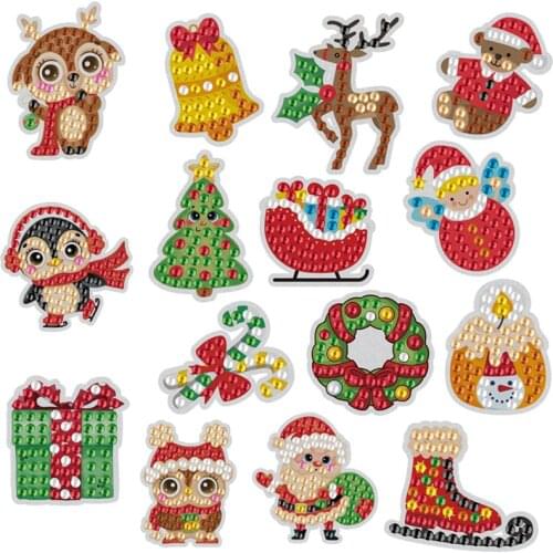 2020 Lovely Funny Diamond Stickers Cartoon Animal Pattern New Arrival Diamond Painting Fridge Phone Book Home Decor For Kids