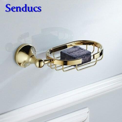 Free shipping Europe Brass Soap Dishes/ Soap Holder/Soap Case Home Decoration Wall Mounted Liquid Soap Holder