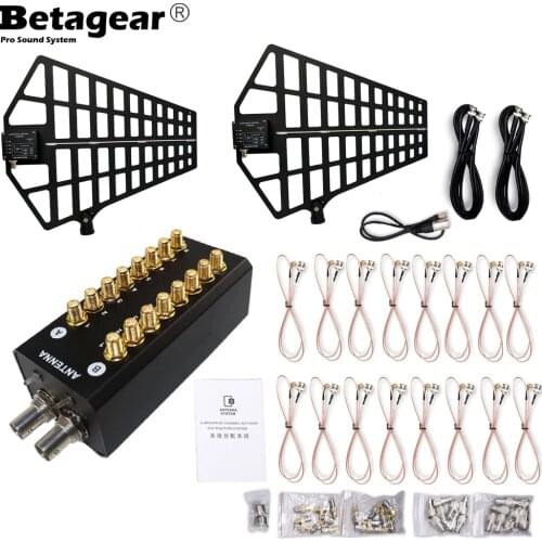 Betagear 8Channels Signal Amplifier Antenna Distributor System Audio RF Distributor For Wireless Microphone Recording Interview