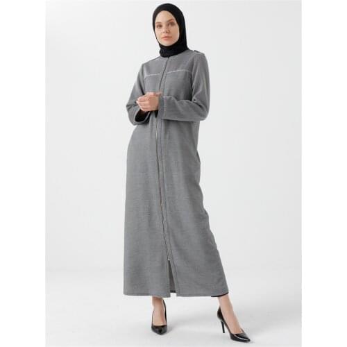 Gazela File Detaylı Kap 2 renk 2021 model Müslüman Abaya Dış Giyim Mevsimlik