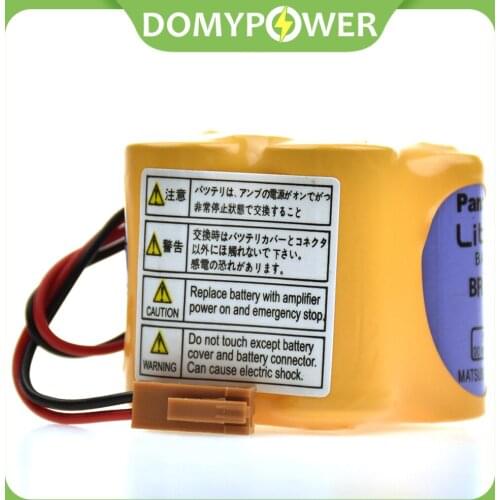 BR-2/3AGCT4A for Fanuc A98L-0031-0025 PLC battery with Brown plug 4400MAH