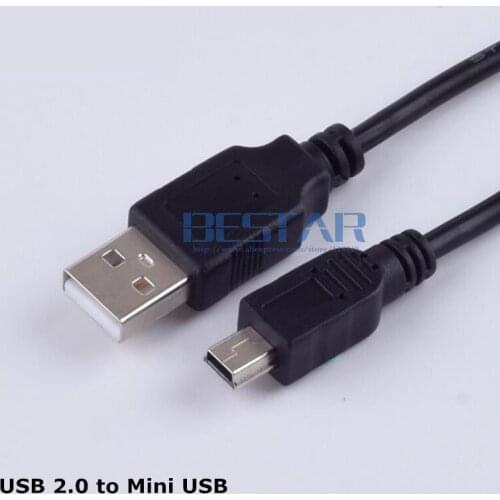 Black DC power plug USB convert MINI USB 5pin 5P Jack with cord connector charging charge cable 1m 3FT