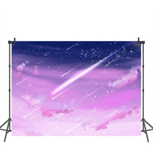 Neoback Scenery Backdrops Meteor Starry sky Photographic Background Banner Decoration Photography Backdrops Studio Shoots