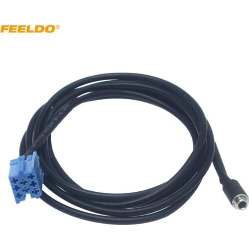 FEELDO 1PC Car Radio Audio Stereo 8-Pin 3.5mm Female Socket AUX Input Adapter for Mercedes Benz Smart 450 AUX Cable #CT6200