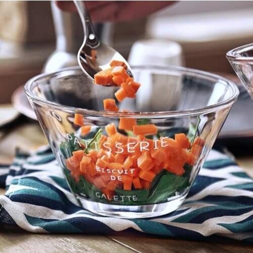 Наборы посуды Fruit Bowl Home Glass Dessert Large Cold Noodle Soup Creative Alphabetic Salad Bowl Korean Small Fresh