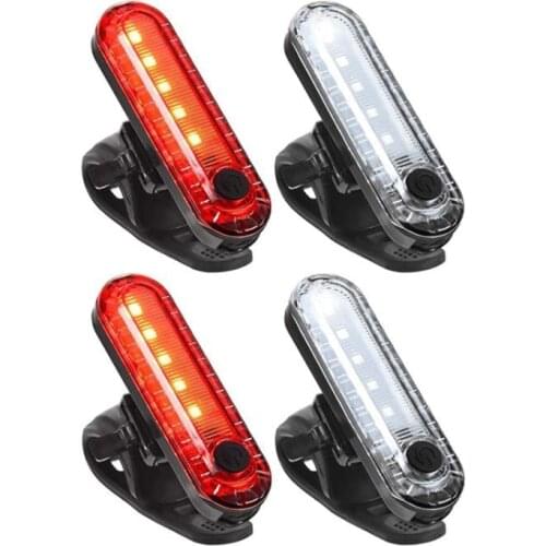 4 Pcs Super Bright Bike Tail Light USB Rechargeable, Highlight Waterproof Bicycle Taillights Accessories Warning Lights