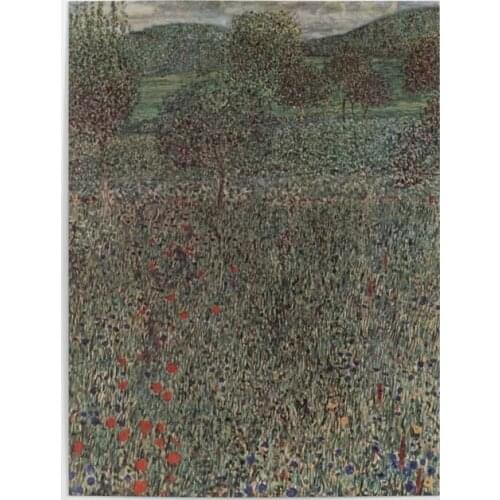 HD Prints Canvas Wall Art Painting Gustav Klimt Posters Modular Bluehendes Pictures Feld Modern Home Decor Living Room No Frame