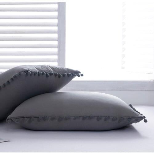 Cotton Exclusive Washing rectangle Solid Color Girl Korean Style Student Dormitory Soft Pillow Case cover