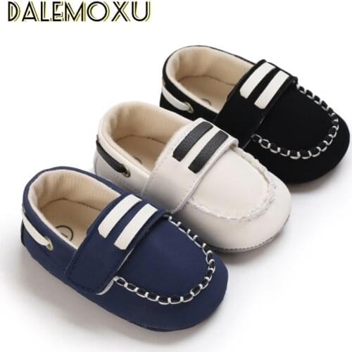 Baby Boy Shoes 6 to 9 months Classic First Walkers Soft Leather Baby Moccasins Infant Boys Girls Slip-on Peas Casual Shoes