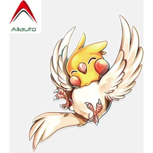 Aliauto Lovely Car Stickers Colorful Parrots Accessories Decor PVC Decal for Volkswagen Polo Golf Audi A4 Honda,16cm*13cm