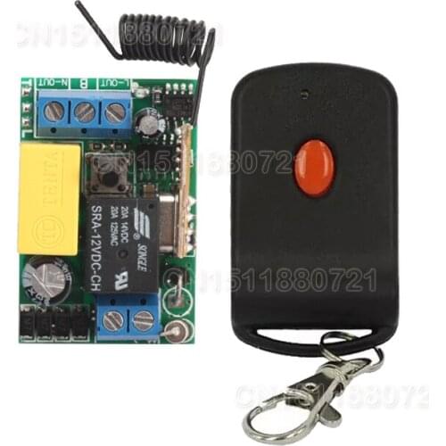 Mini Size 220V 10A Wireless Remote Control Switches Controll Lighting Switch Learning Code 433.92MHZ