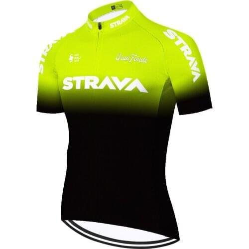 2021 new team Strava mallot ciclismo hombre verano quick dry team bicycle jersey men Summer breathable abbigliamento mtb uomo