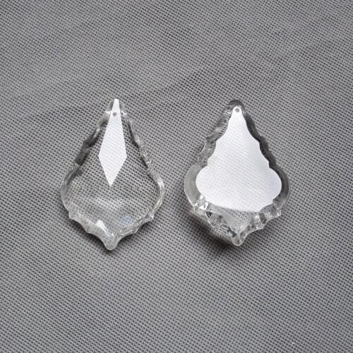 Camal 10pcs 76x51mm Maple Leaf Crystal Pendant Prism Lamp Lighting Part Hanging Chandelier Suncatcher Wedding Party Decoration