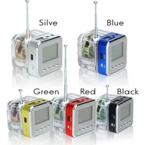 Potable Music MP3 Player Speaker with USB cable Nizhi tt-028 Mini USB MicroSD Card FM Radio LCD Display Speaker r57