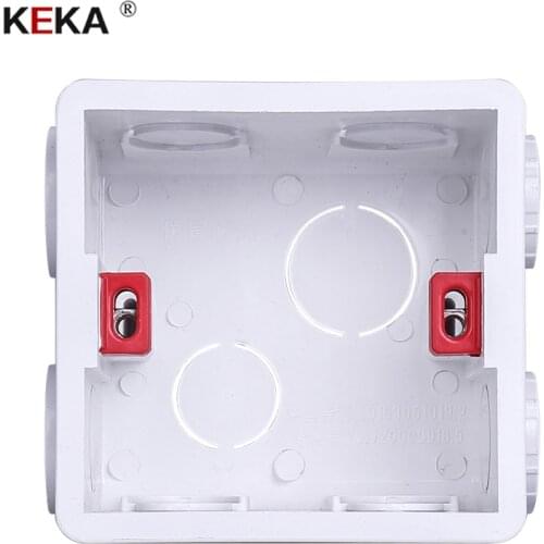 KEKA Switch socket cassette adjustable mounting box built-in box for touch switch and usb socket white red blue Wiring Back Box