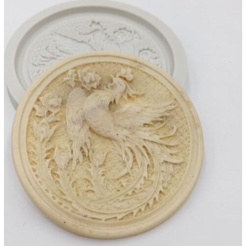 Minsunbak Phoenix Silicone Mold DIY Cake Fondant Decoration tool Chocolate Gumpaste Mold