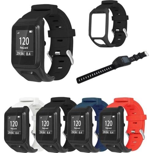 Silicone band For TomTom Runner 2 3 Spark 3 GPS Sport Watch Bracelet Replacement Wrist Waterproof Watch Strap Band