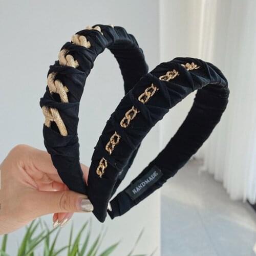 Vintage Metal Chain Braided Hair Band Women Headband Girls Accessories Clips Hoop Opaska Do Wlosow Headwear Hairband Diademas
