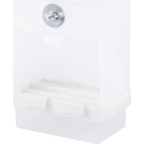 1pc Small Size Bird Poultry Feeder Automatic Acrylic Food Container Parrot Pigeon Splash Proof Parrot Automatic Feeder