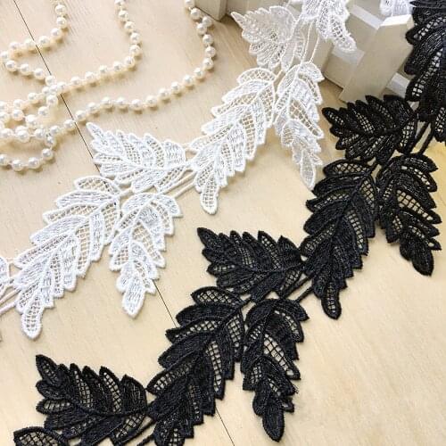1Yard 9.3cm Wide Leaf Hollow Lace Lace Water-soluble Garment Household Appliances Decorative Edge Skirt Dress DIY Accessories