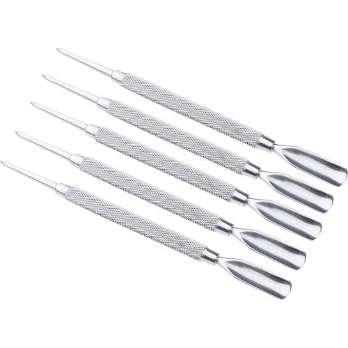 MagiDeal 5pcs Stainless Steel Cuticle Pusher Gel Nail Cleaner Pedicure