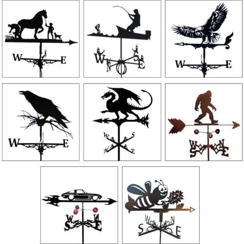 Stainless Steel Spray Paint Gardening Garden Direction Sign Weather Vane Retro XX9B
