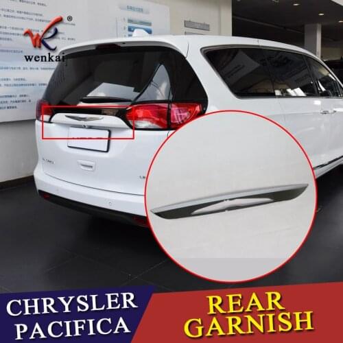 1pcs Accessories ABS Rear Garnish Trunk Lid Cover Trim Boot Tailgate Molding For CHRYSLER PACIFICA 2017 2018