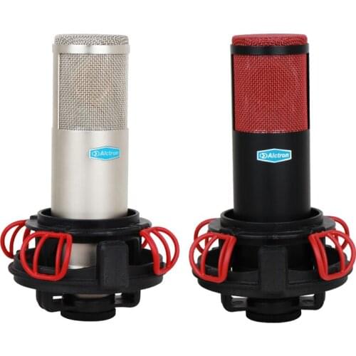 Alctron X50 Professional gold-sputtered diaphragm studio condenser microphone with shock mount and detachable POP filter