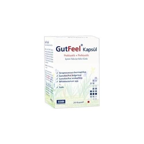 Assos Gutfeel Probiotik Prebiotik 20 Capsules
