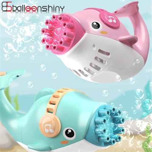 BalleenShiny HOT Sale Dolphin Bubble Machine Automatic Bubble Gun Blowing Childrens Gifts for Boys Girls Birthday Gift Outdoor