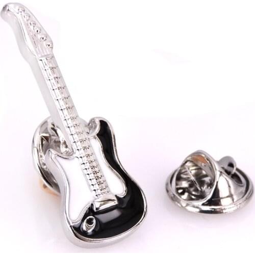 High quality Brooch for men Black and white violin lapel pin Successful mens music brooches accessories jewelry wholesale XZ036