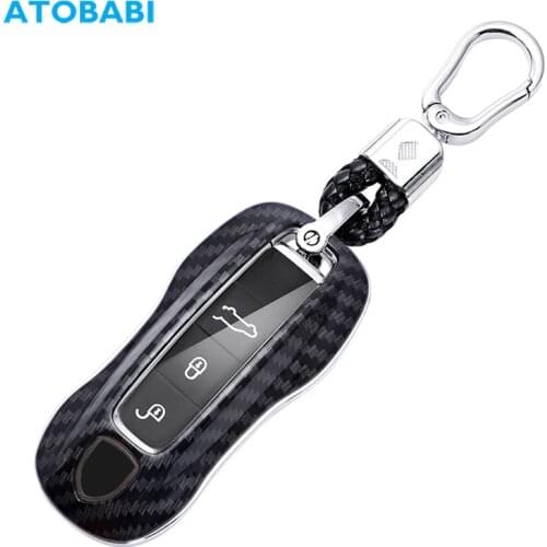 ABS Car Key Case For Porsche Panamera Cayenne 2017 2018 2019 2020 Keychain Holder Smart Keyless Remote Control Fob Protect Cover