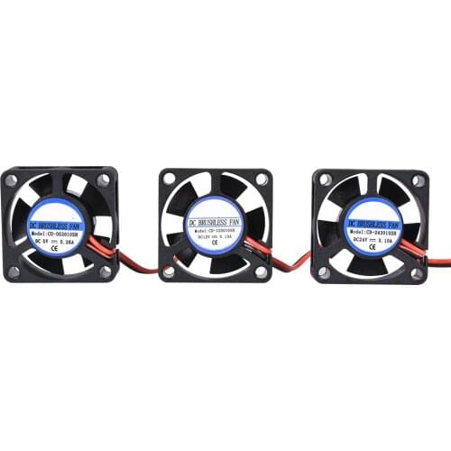 3D Printer Part Fan 3010 2pins 30mm 30x30 x10 mm 3cm Mini Cooling Graphics Card Fan DC 5V / 12V / 24V 3010 2P