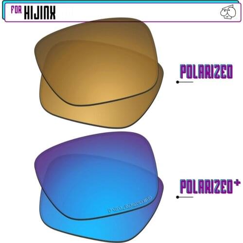 EZReplace Polarized Replacement Lenses for - Oakley Hijinx Sunglasses - BlueP Plus-GunmetalP