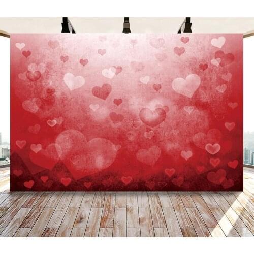 Valentines Day Photography Backdrop Romantic Scenes Wedding Photo Background Floral Red Rose Heart Love Photocall Photophone