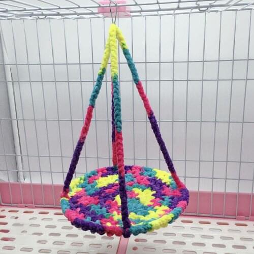 Pet Hammock Manual Knitting Swing for Sugar Glider Hamster Squirrel Chinchilla Random Color