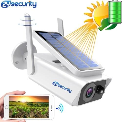 HD 1080P Solar WiFi Camera Outdoor IR Night Vision Two-Way Audio PIR Detect Alarm Wireless Battery Rechargeable CCTV IP Camera