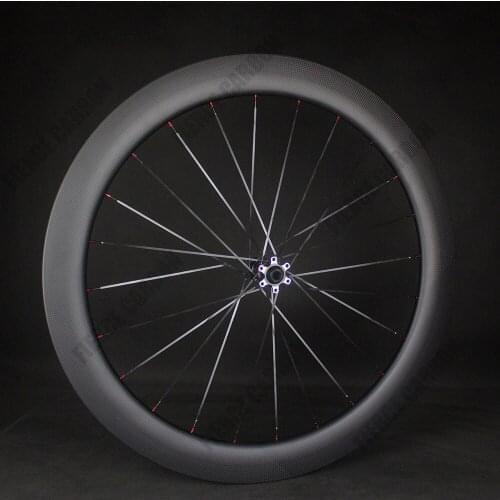 FIERCE 700C Carbon Road Bike Wheels 80mm Depth Road Disc Brake Wheelset NOVATEC 411-412SB 6 Bolts Durable Superlight Disc Brake