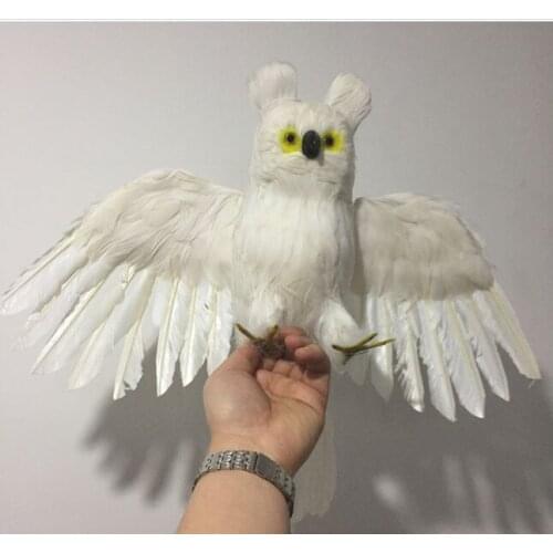 Creative new simulation owl model polyethylene & furs white owl doll gift about 40cm 0664