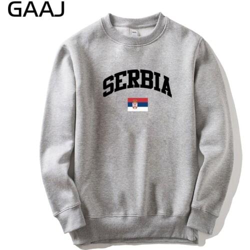 GAAJ Serbia Flag Men Women Sweatshirt Jacket Hooded Homme Fleece Clothes Casual Mens Casual Brand Clothing Coats #412N8