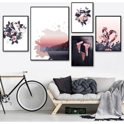 Canvas Printed Wall Art Poster Painting Flower Modern Home Decoration Modular Portrait Pictures Beauty No Frame For Living Room